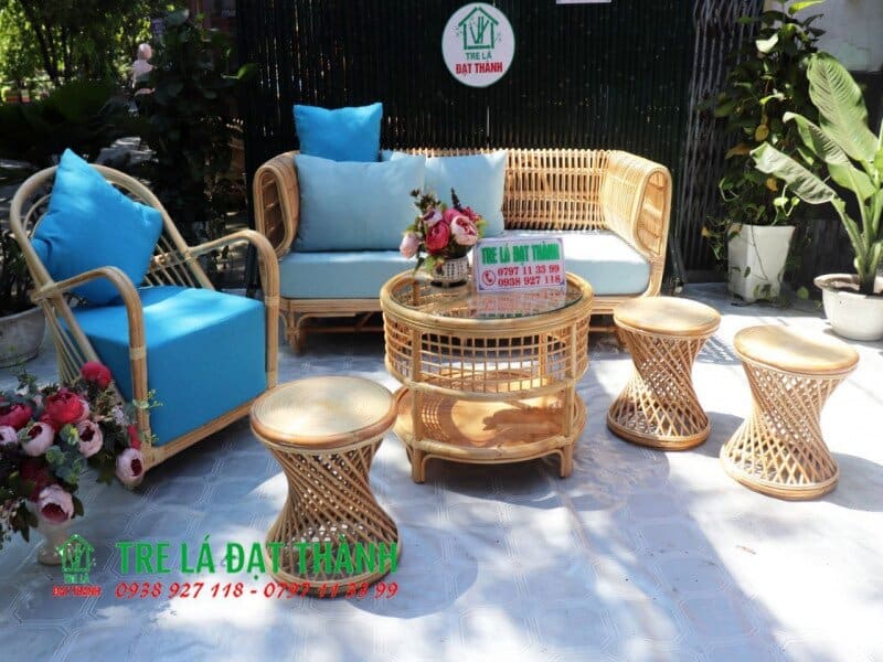 Bàn Ghế Mây Phòng Khách - BGMPK018